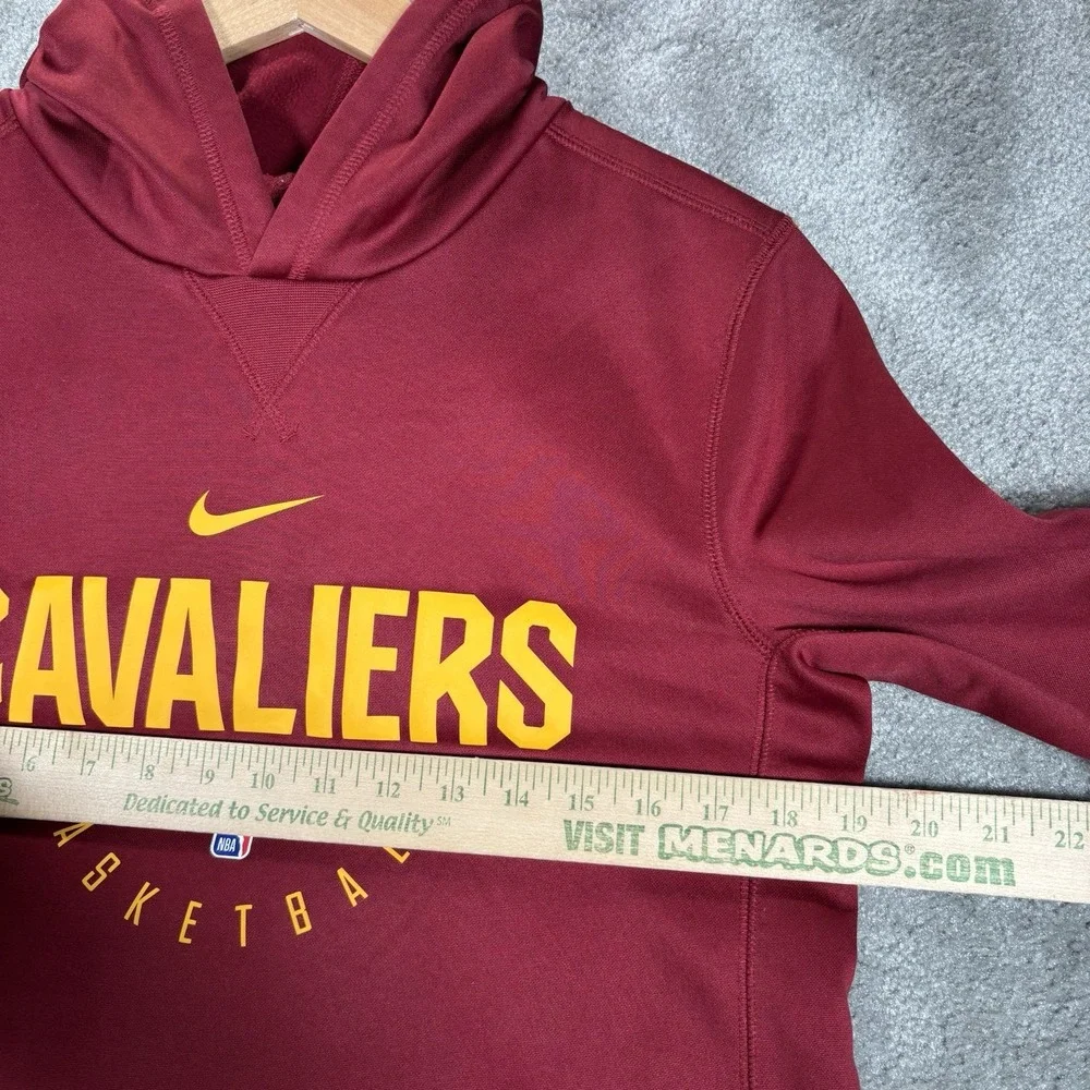 Nike Cleveland Cavaliers Hoodie Sweatshirt Youth Boys L Pullover Red Dri Fit NBA